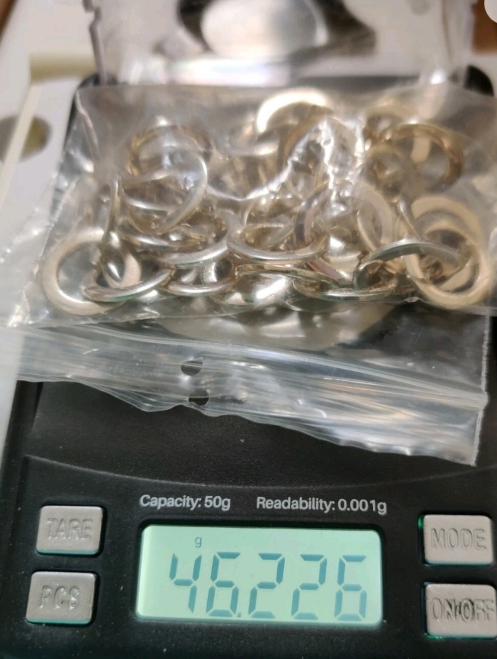 Interlocking Sterling Silver 925 Chocker Necklace By designer David Sigal - Picture 4 of 10